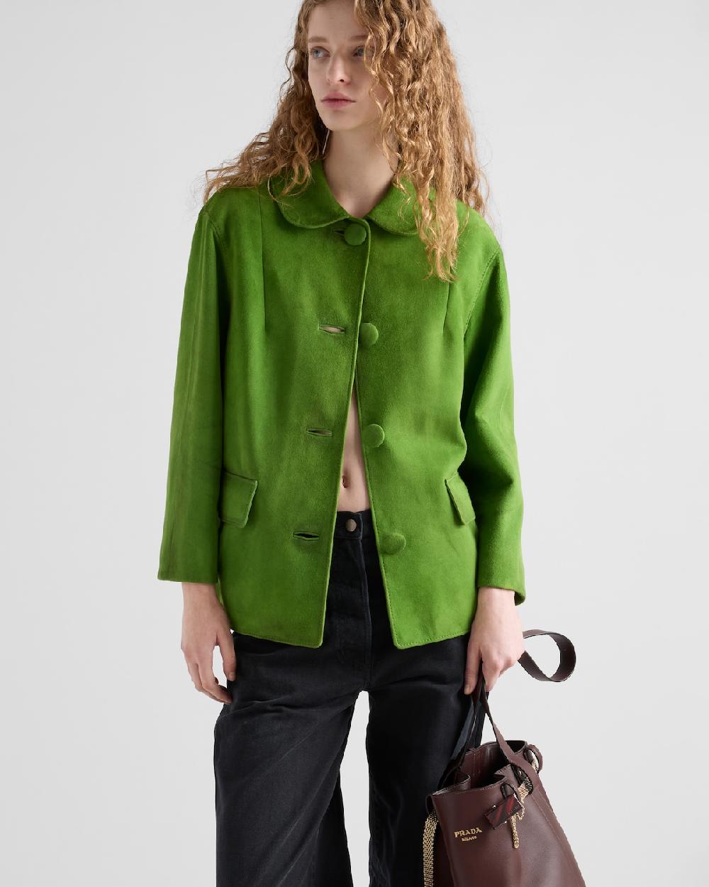 Prada Chaqueta De Ante