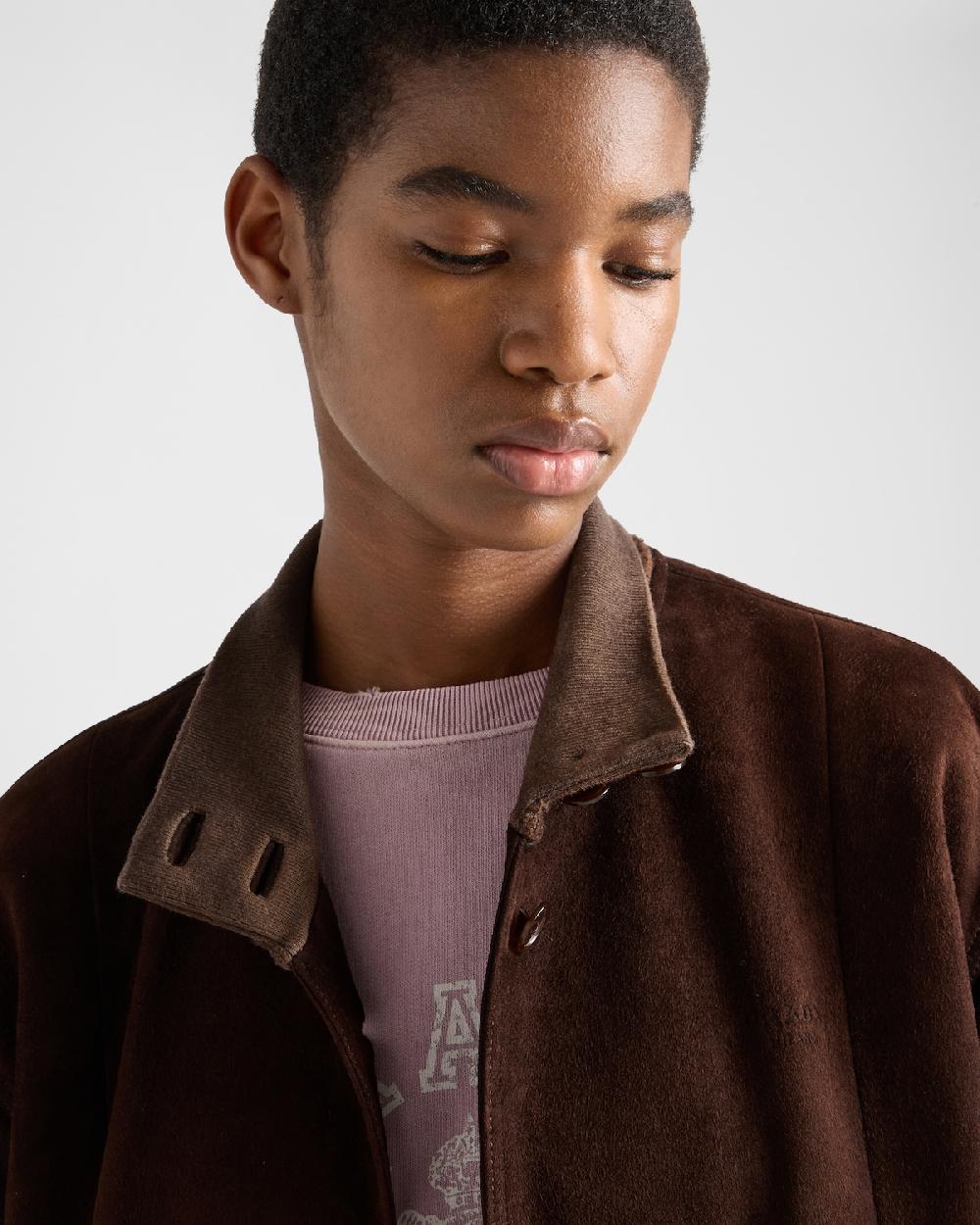 Prada Chaqueta De Ante