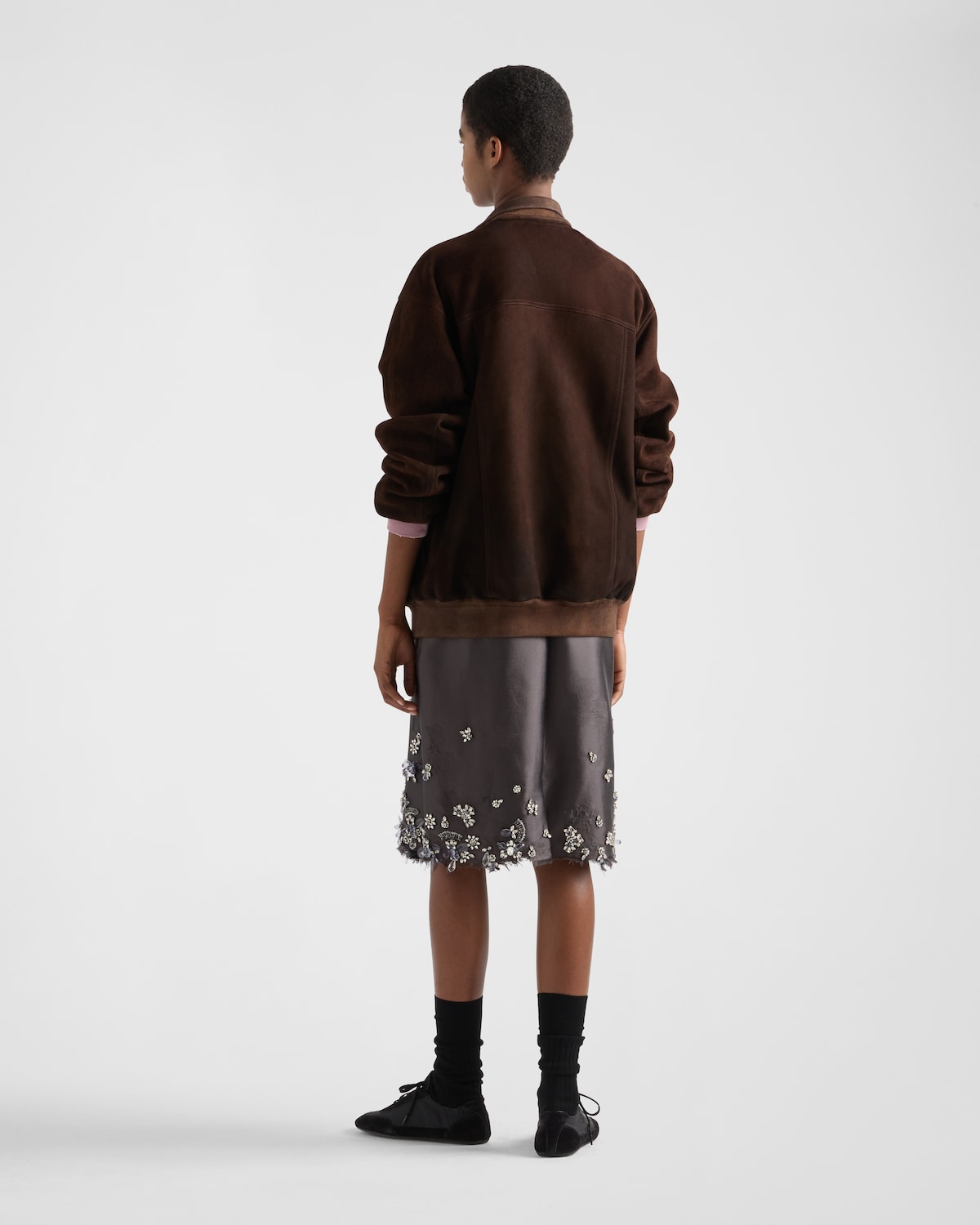 Prada Chaqueta De Ante