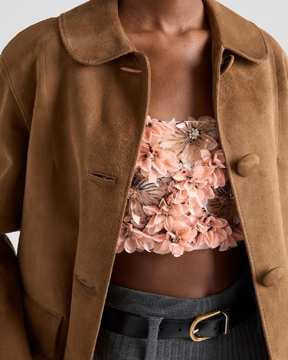 Prada Chaqueta De Ante