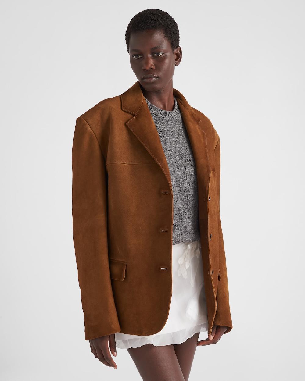 Prada Chaqueta De Ante