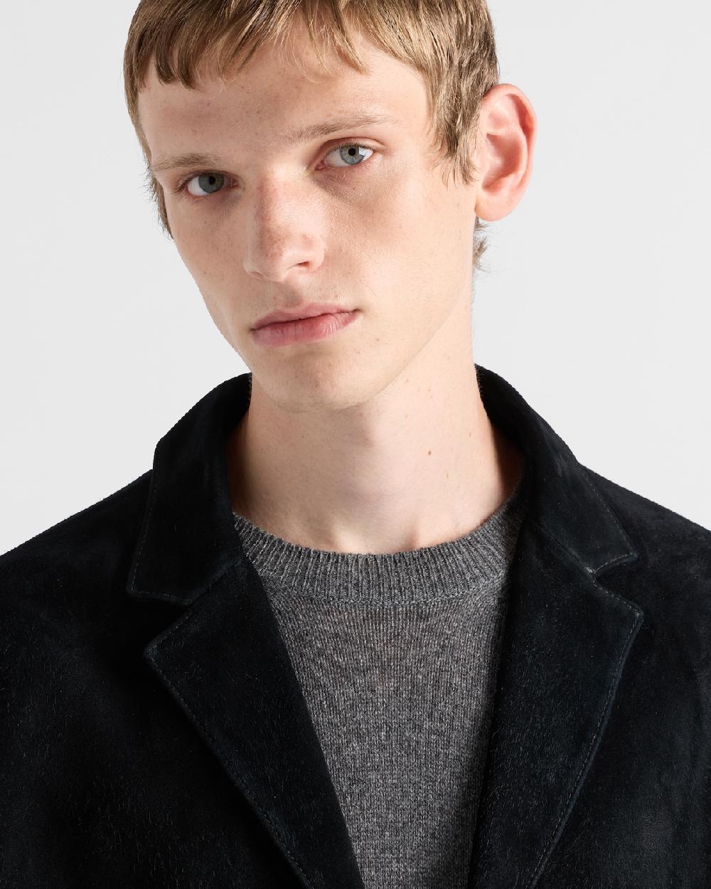 Prada Chaqueta De Ante De Becerro