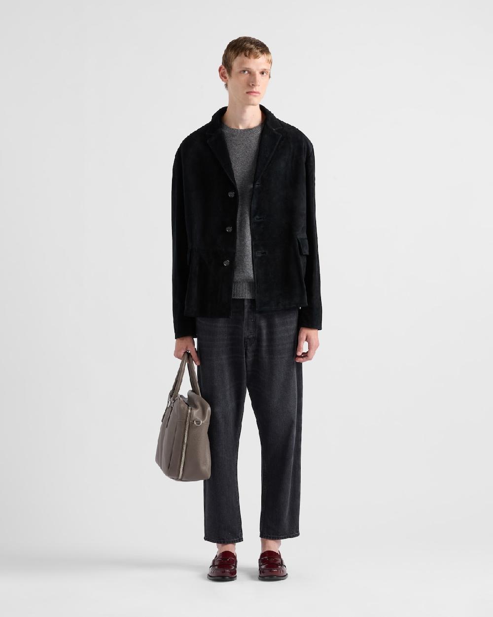 Prada Chaqueta de ante de becerro