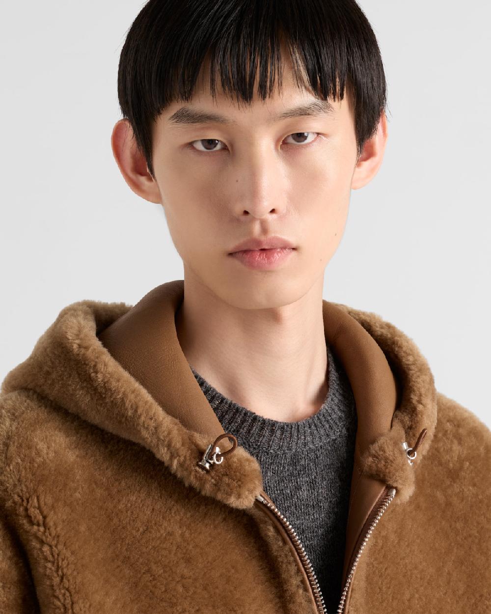 Prada Chaqueta De Borreguillo