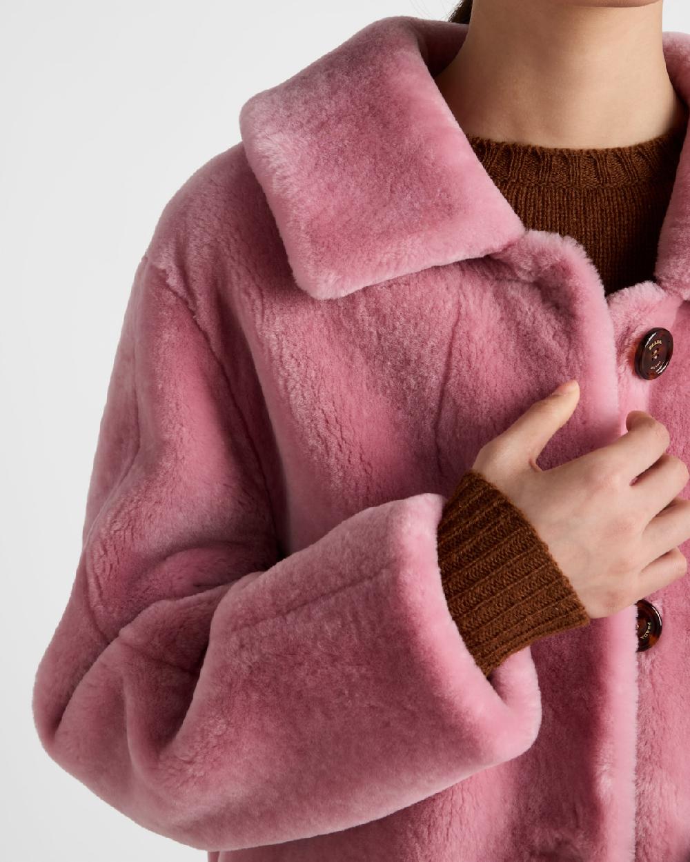 Prada Chaqueta De Borreguillo