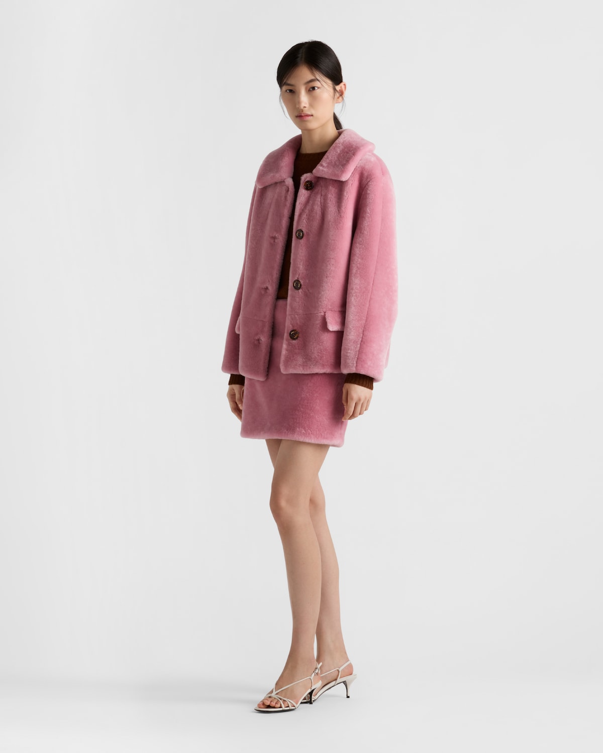 Prada Chaqueta de borreguillo