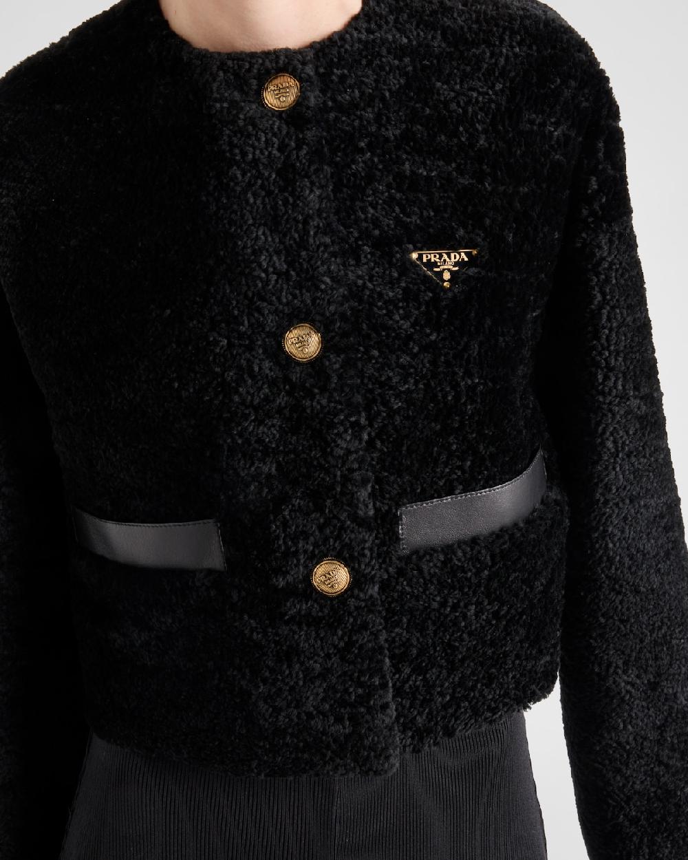 Prada Chaqueta De Borreguillo