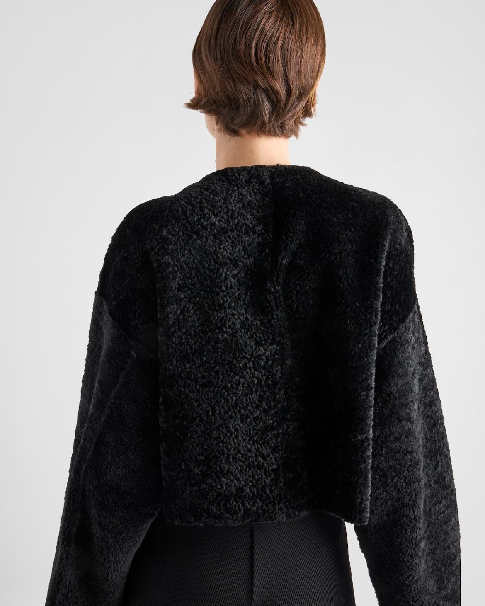 Prada Chaqueta De Borreguillo