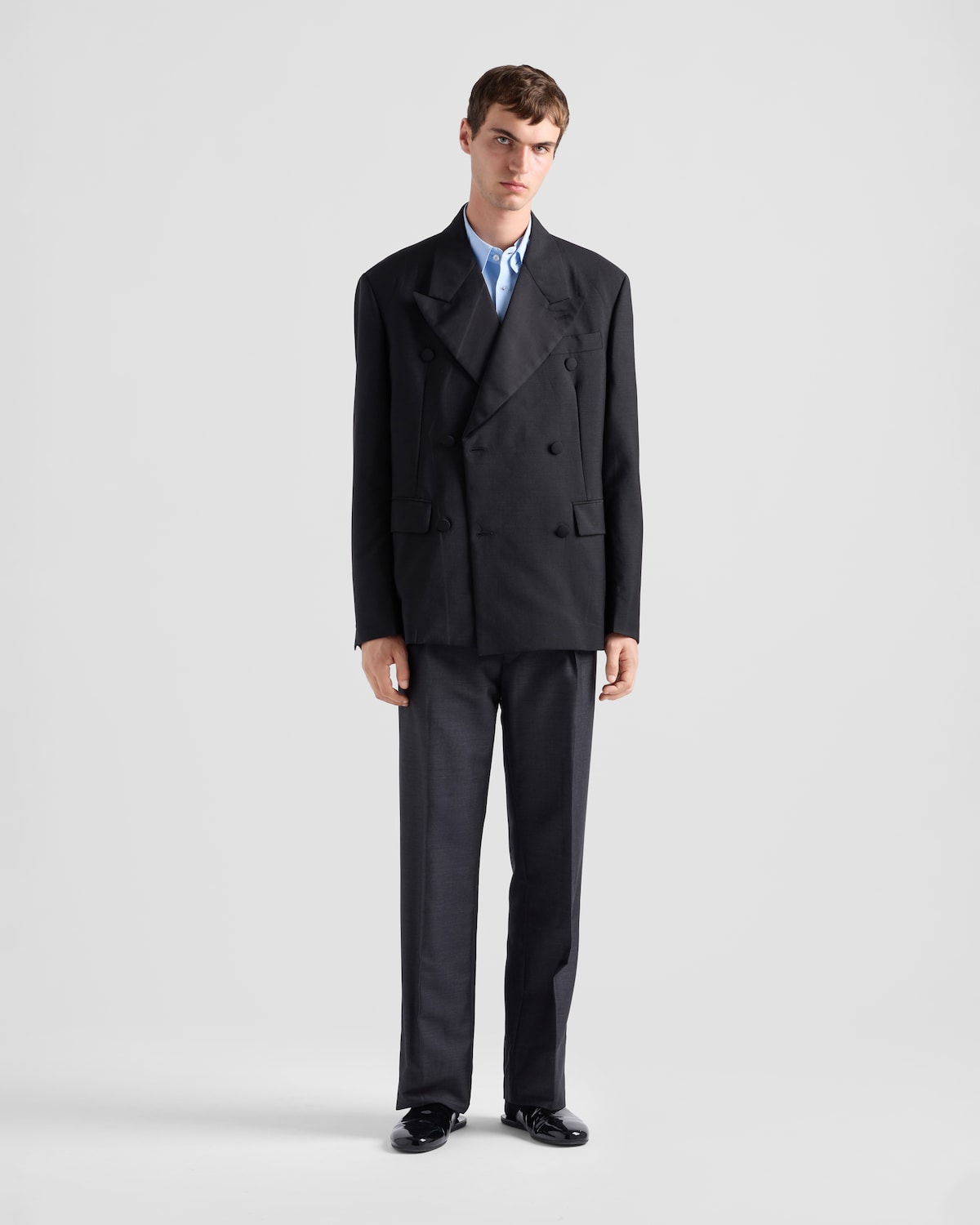 Prada Chaqueta de botonadura doble de lana mohair