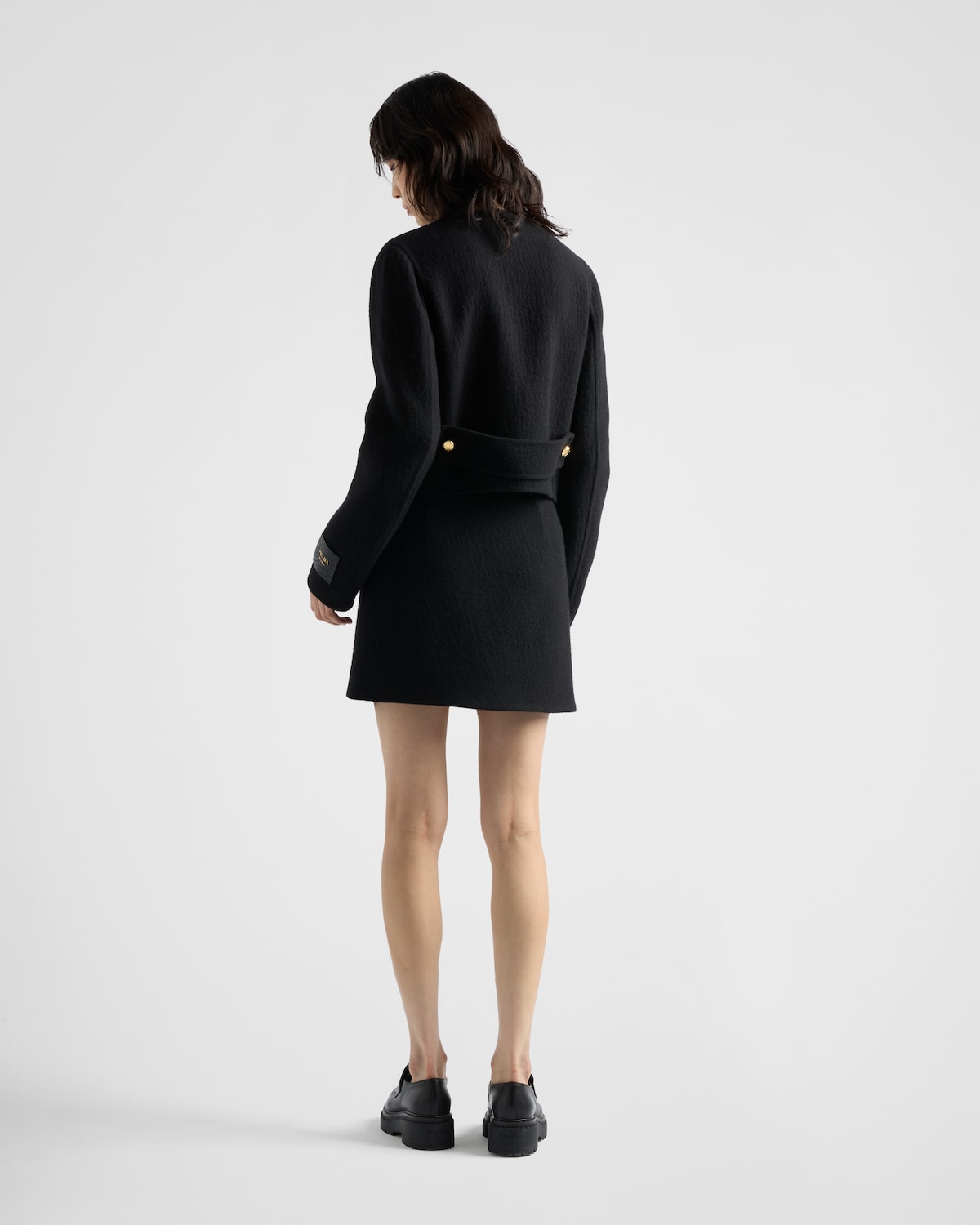 Prada Chaqueta De Botonadura Doble De Sarga