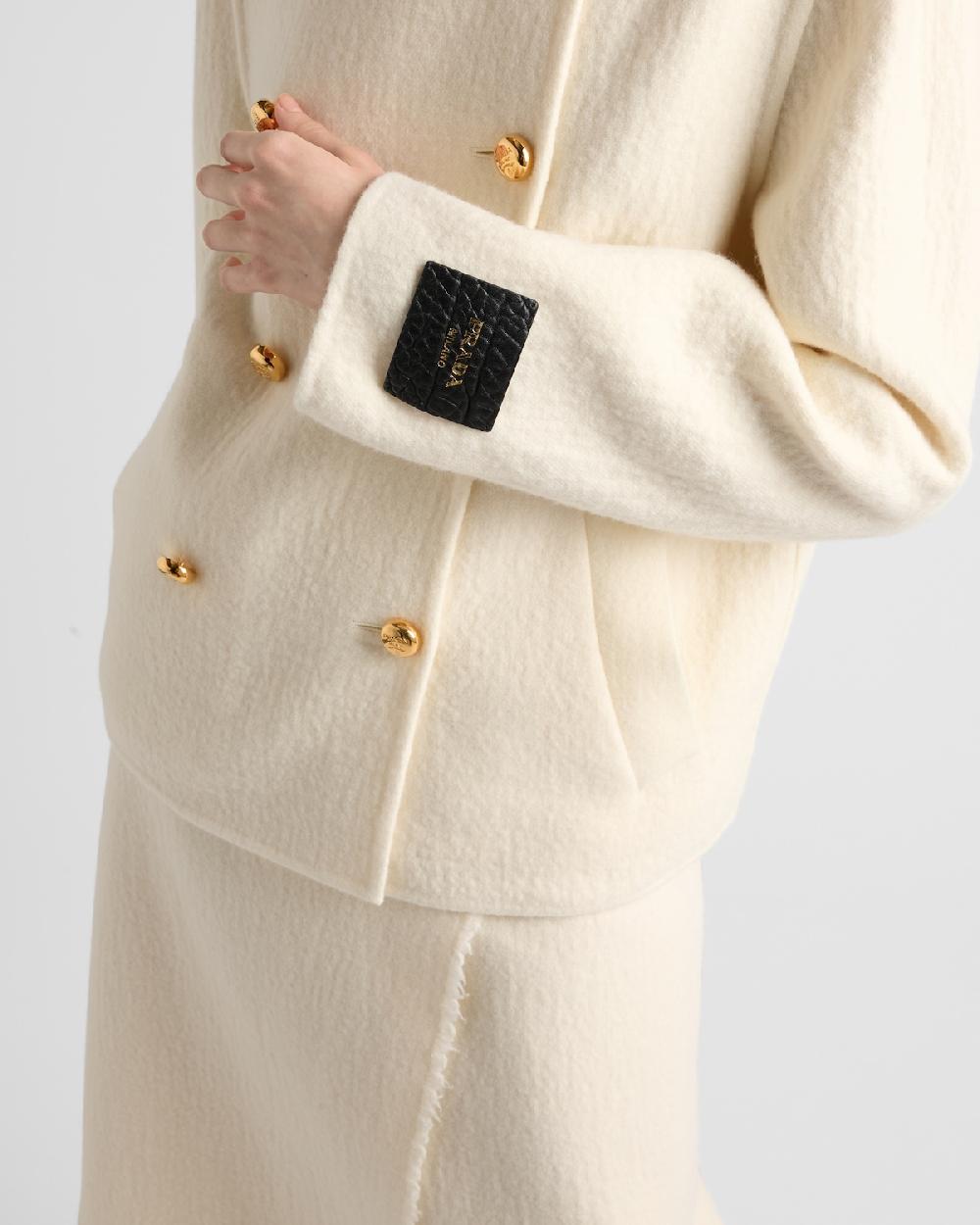 Prada Chaqueta De Botonadura Doble De Sarga