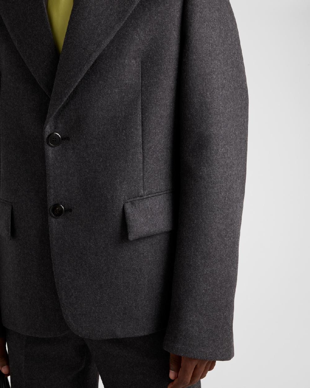 Prada Chaqueta De Botonadura Simple De Lana