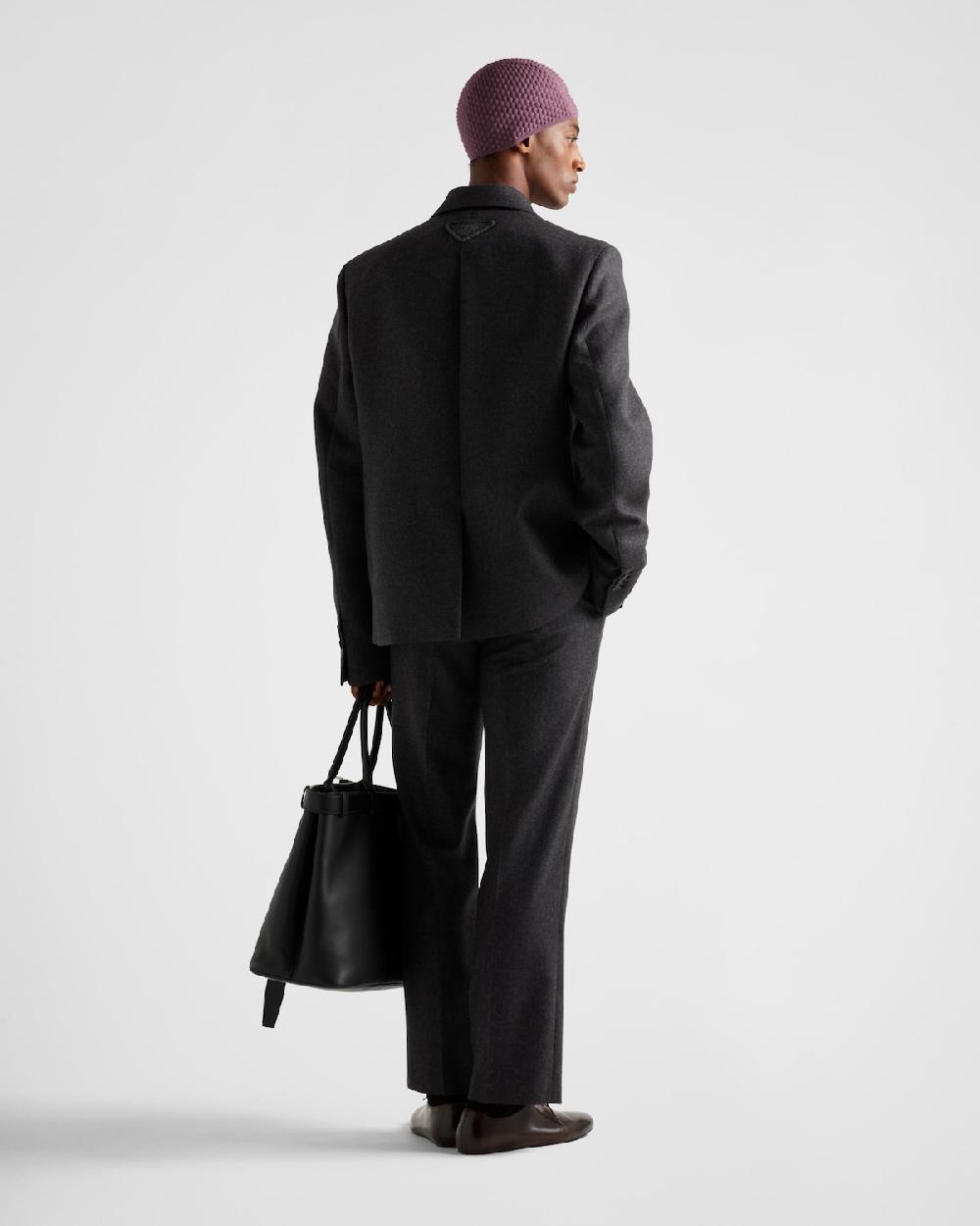 Prada Chaqueta De Botonadura Simple De Lana