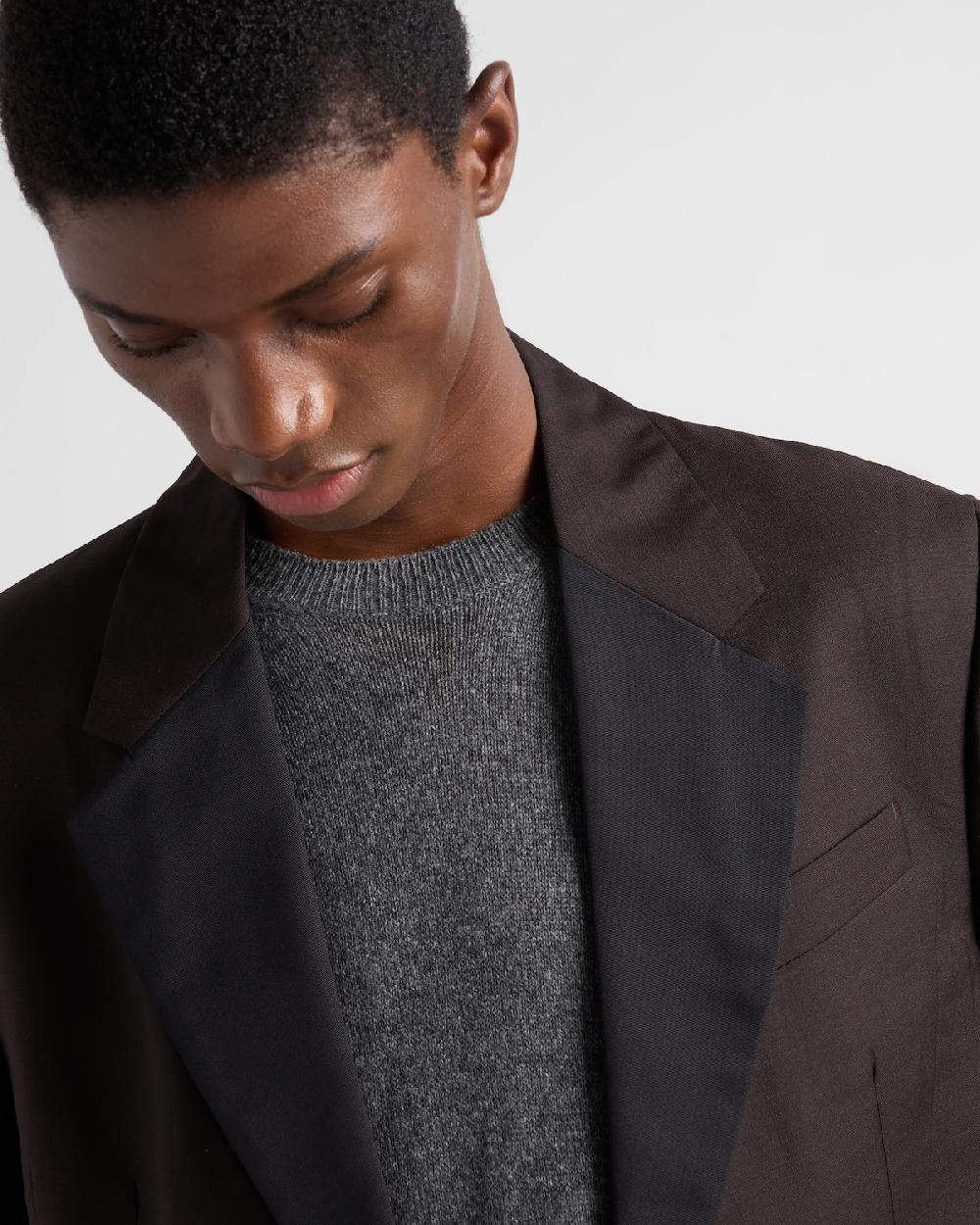 Prada Chaqueta De Botonadura Simple De Lana Mohair