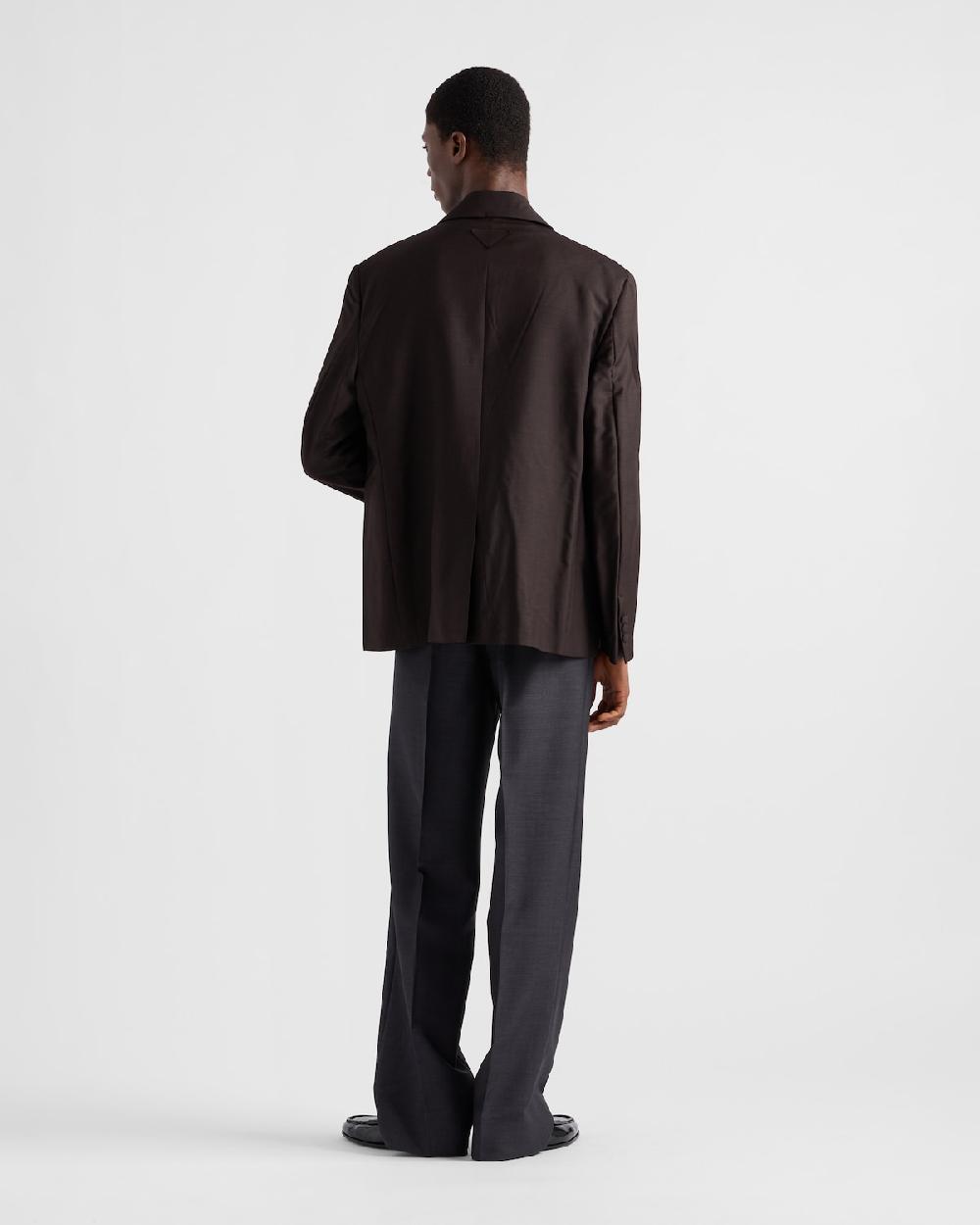 Prada Chaqueta De Botonadura Simple De Lana Mohair