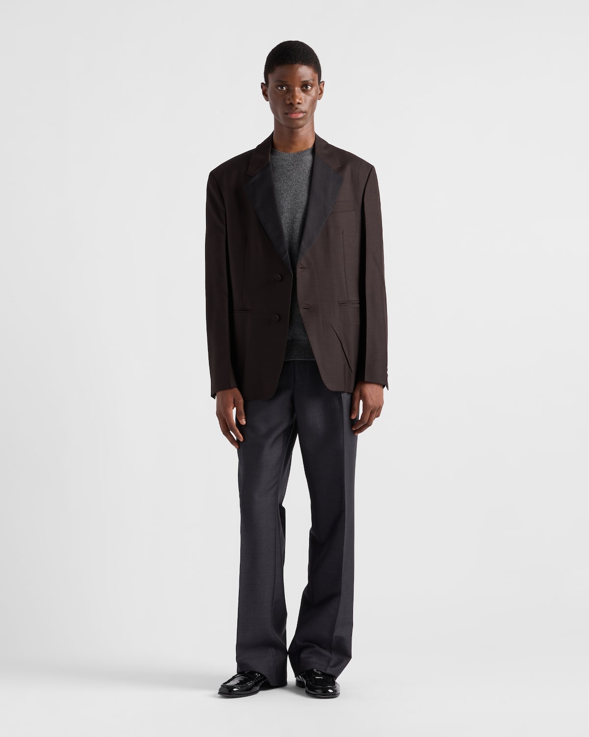 Prada Chaqueta de botonadura simple de lana mohair