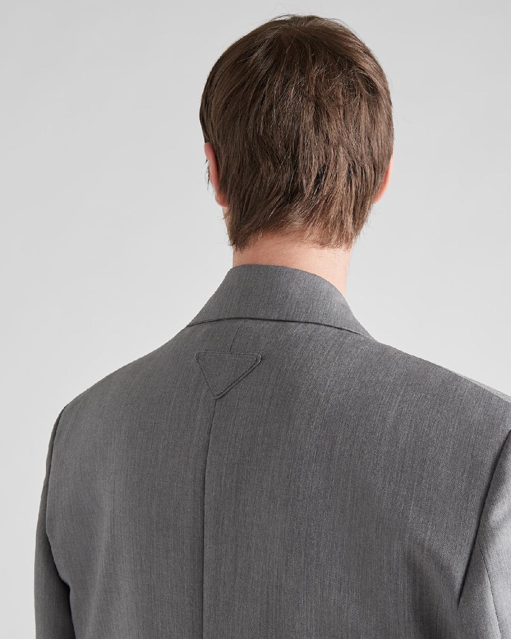 Prada Chaqueta De Botonadura Simple De Lana Mohair