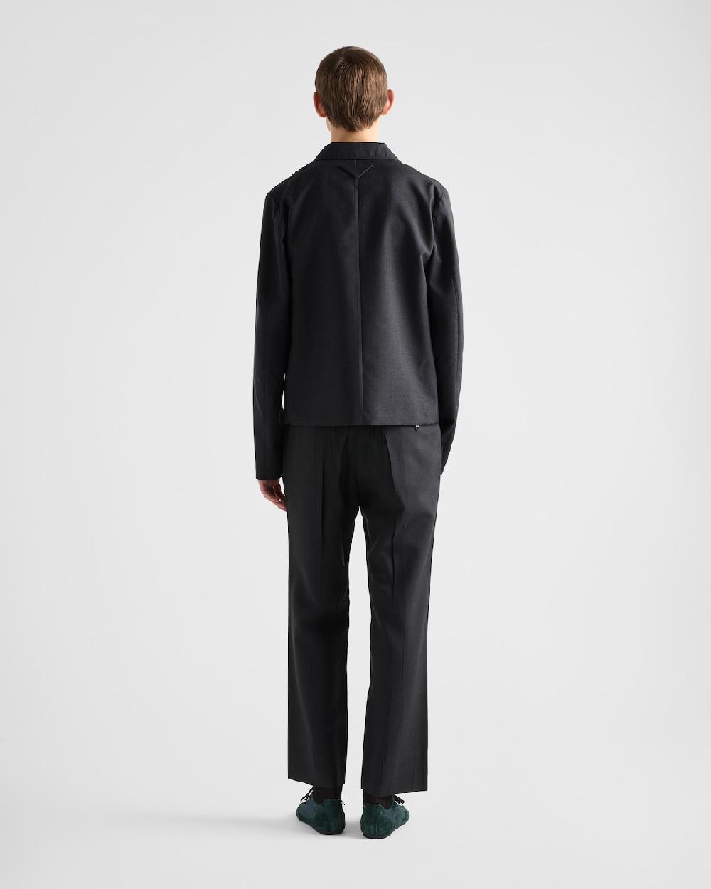 Prada Chaqueta De Botonadura Simple De Lana Y Seda