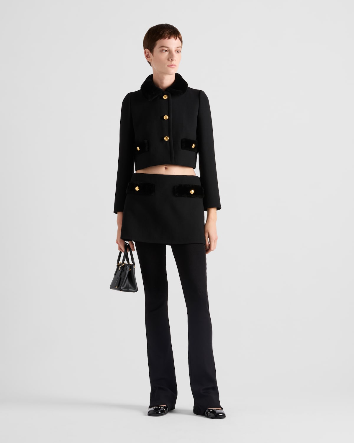 Prada Chaqueta de botonadura simple de natté