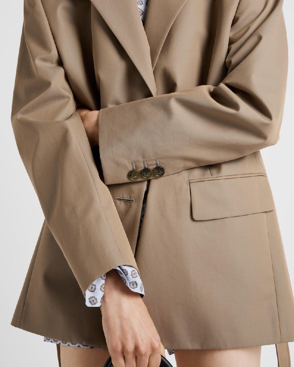 Prada Chaqueta De Botonadura Simple De Sarga