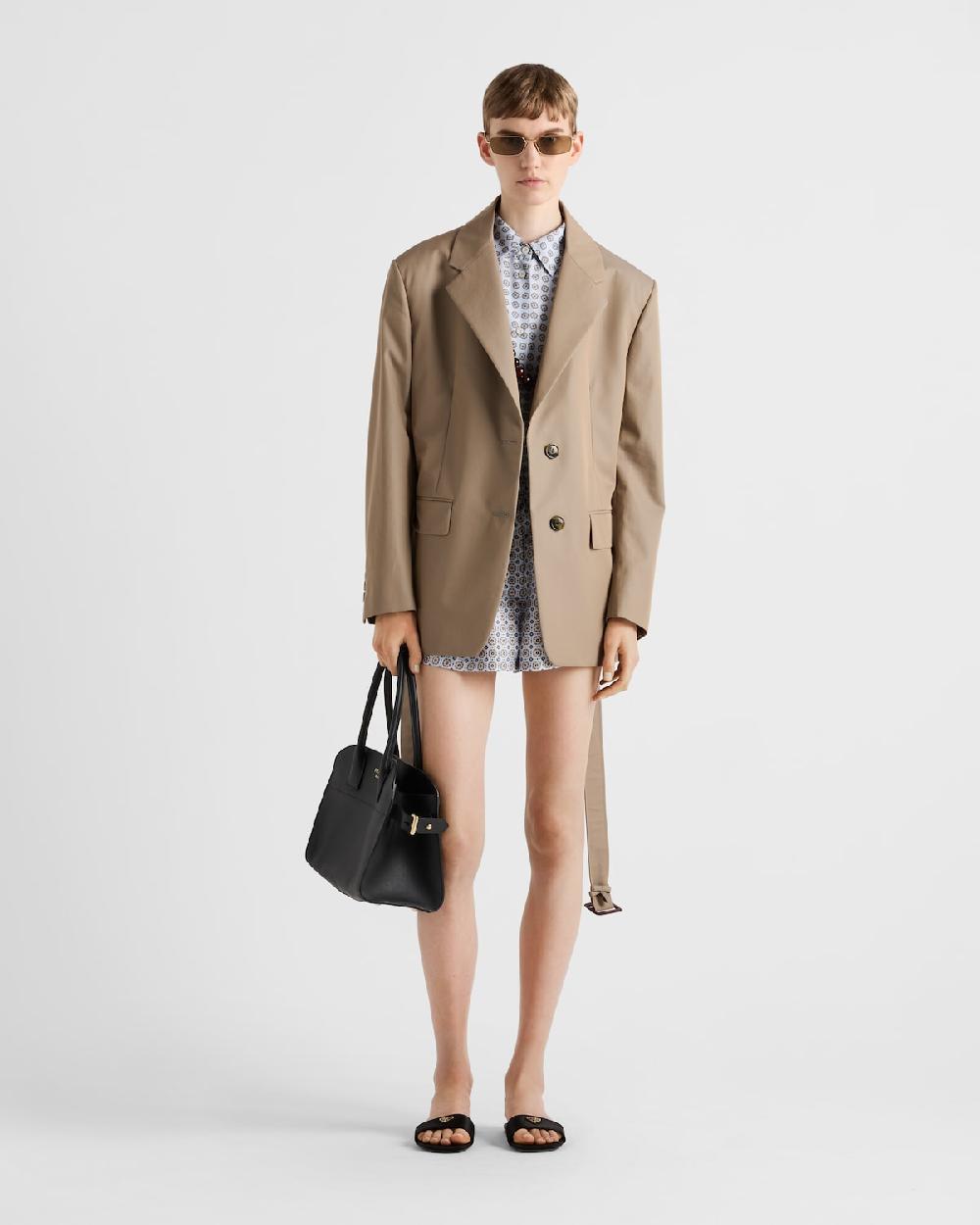 Prada Chaqueta de botonadura simple de sarga