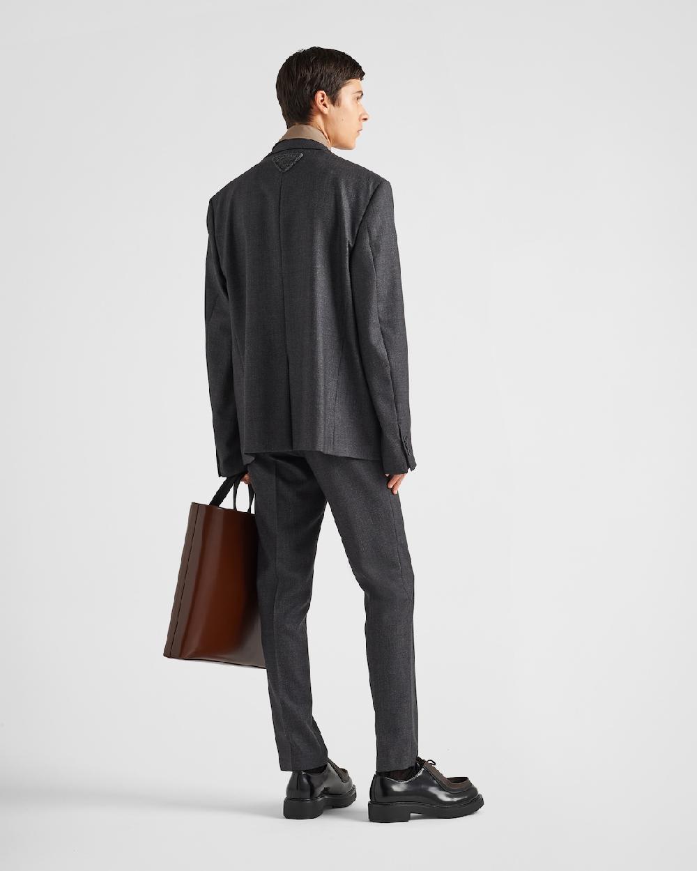 Prada Chaqueta De Botonadura Simple En Lana