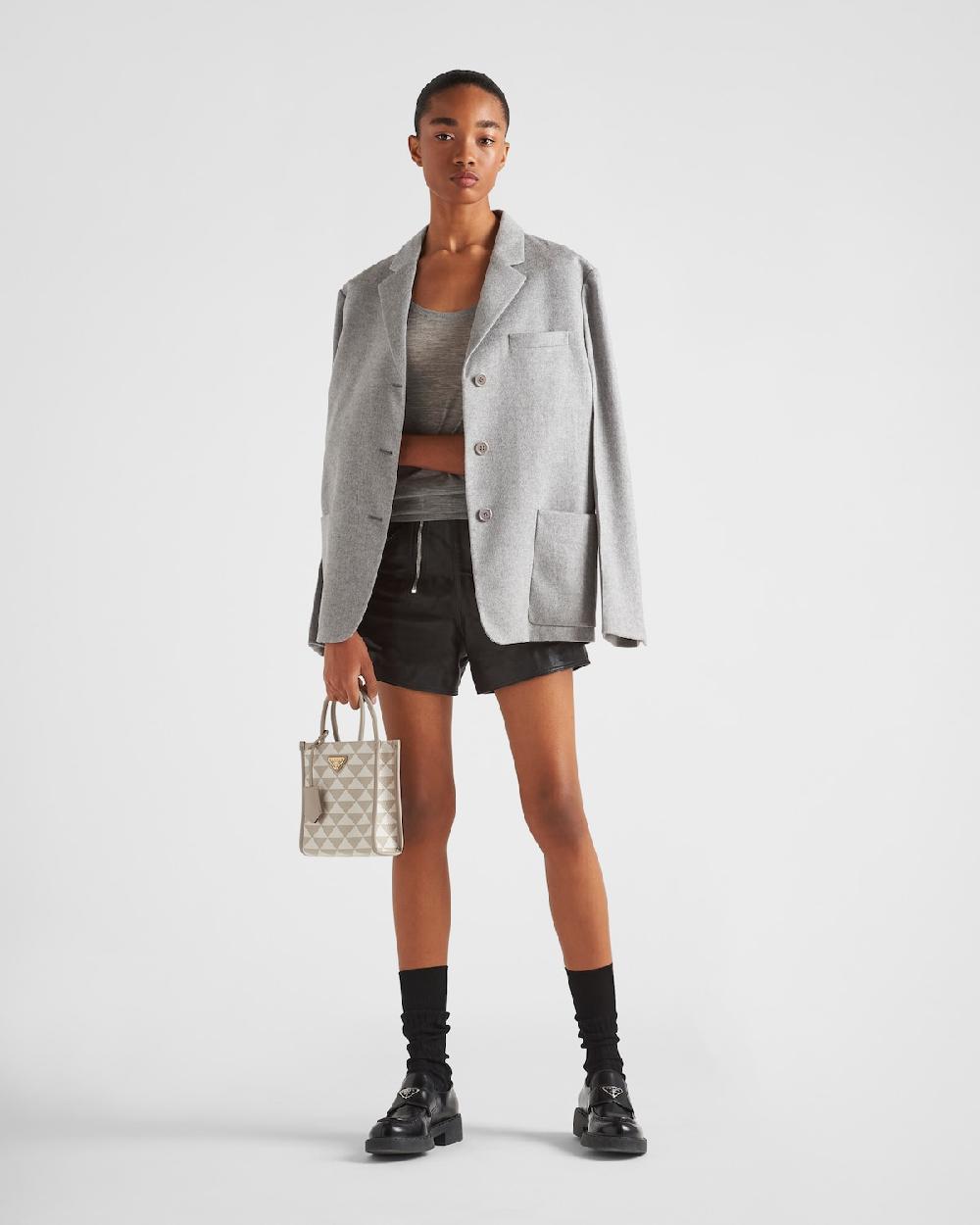 Prada Chaqueta de cachemir de botonadura simple