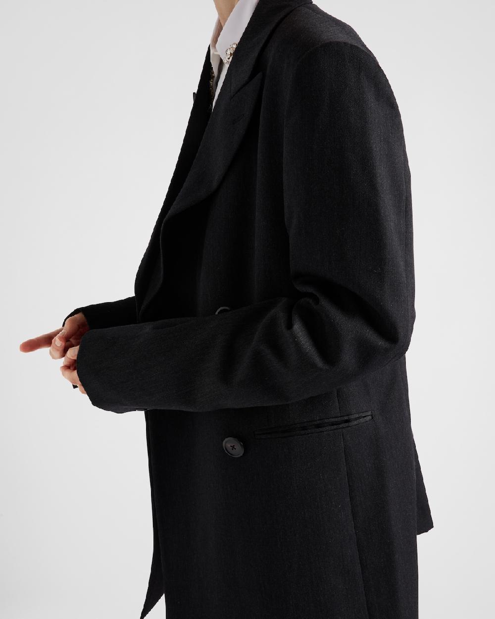 Prada Chaqueta De Gabardina De Botonadura Doble