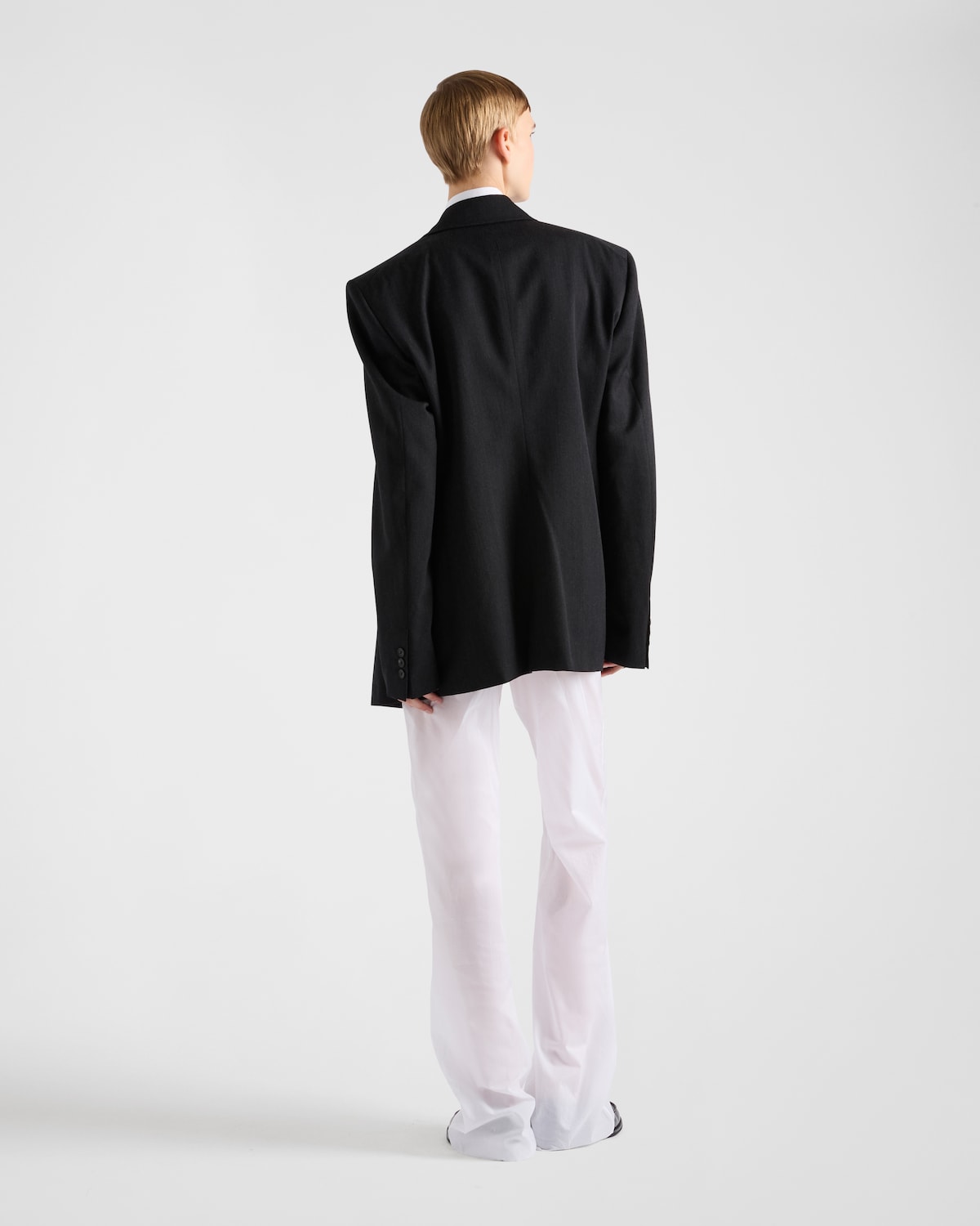 Prada Chaqueta De Gabardina De Botonadura Doble