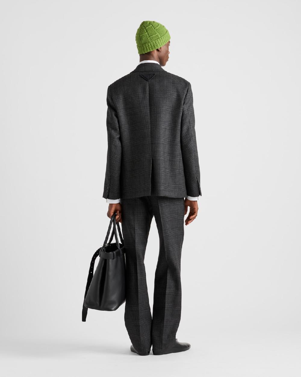 Prada Chaqueta De Lana De Botonadura Simple