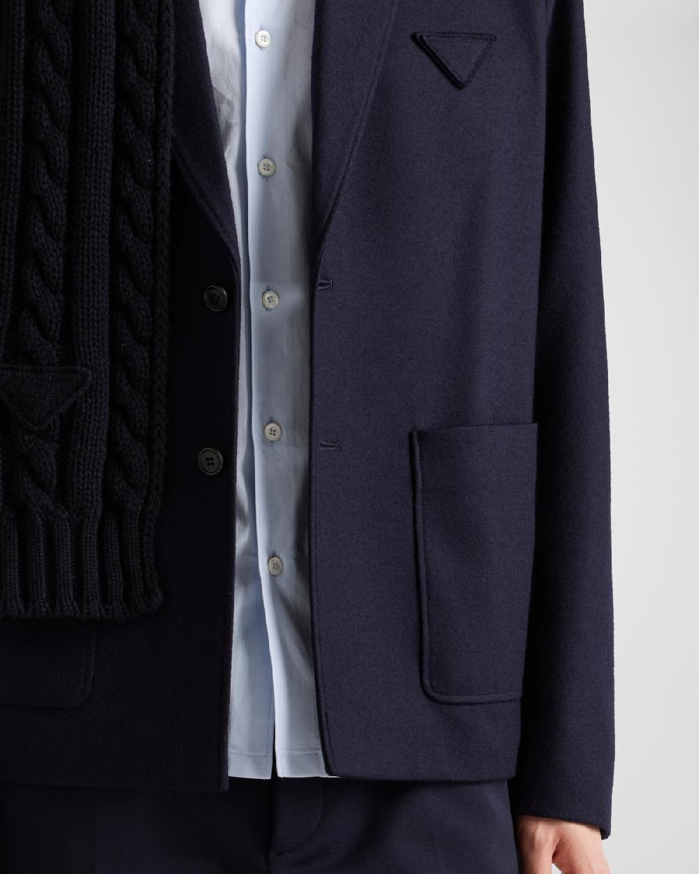 Prada Chaqueta De Lana De Botonadura Simple