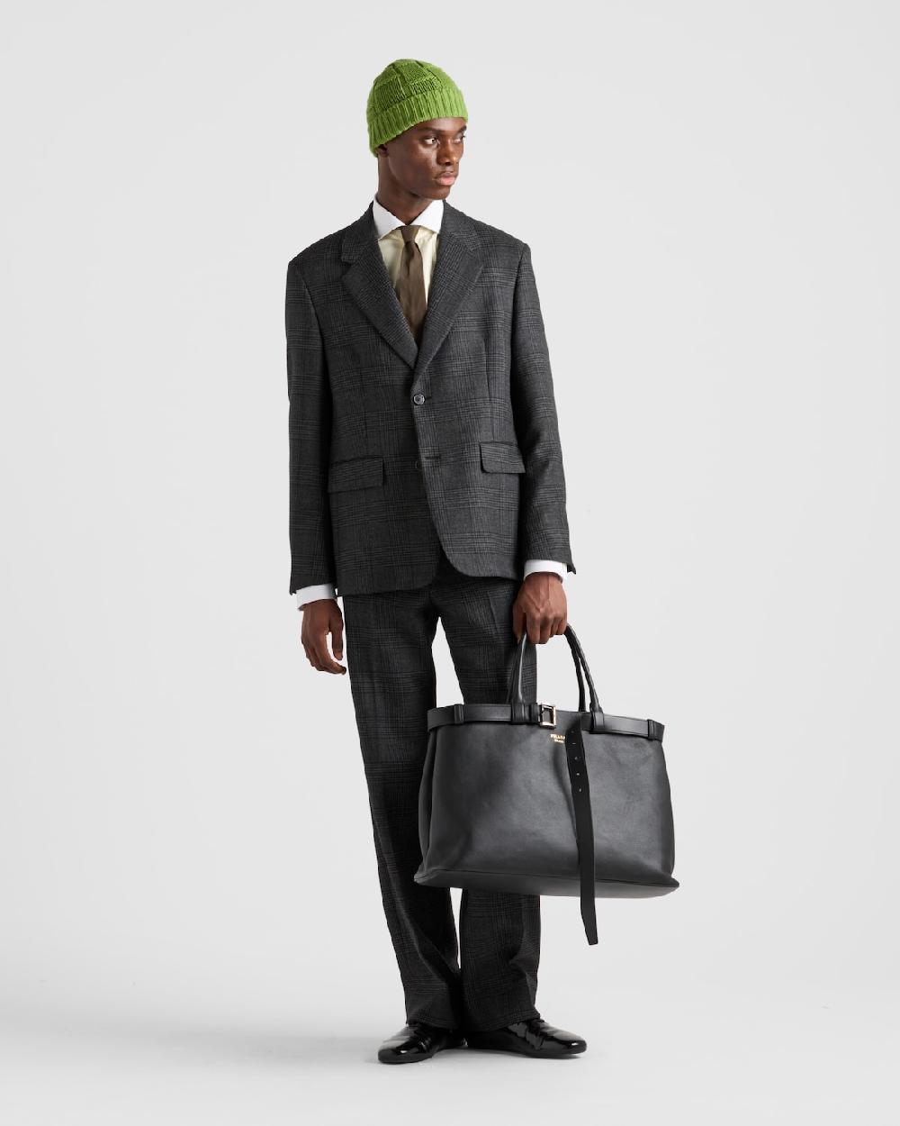 Prada Chaqueta de lana de botonadura simple