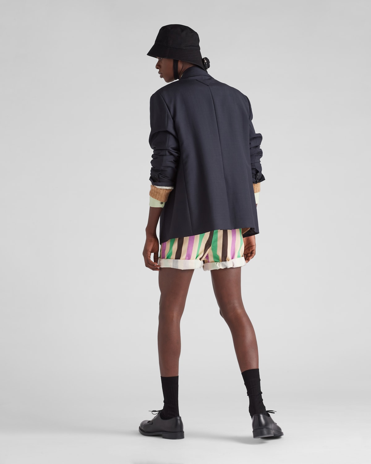 Prada Chaqueta De Lana Y Mohair De Cruzado Simple