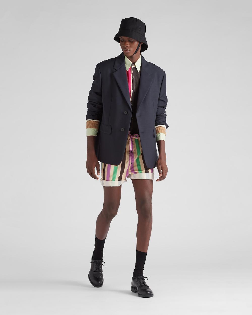 Prada Chaqueta de lana y mohair de cruzado simple