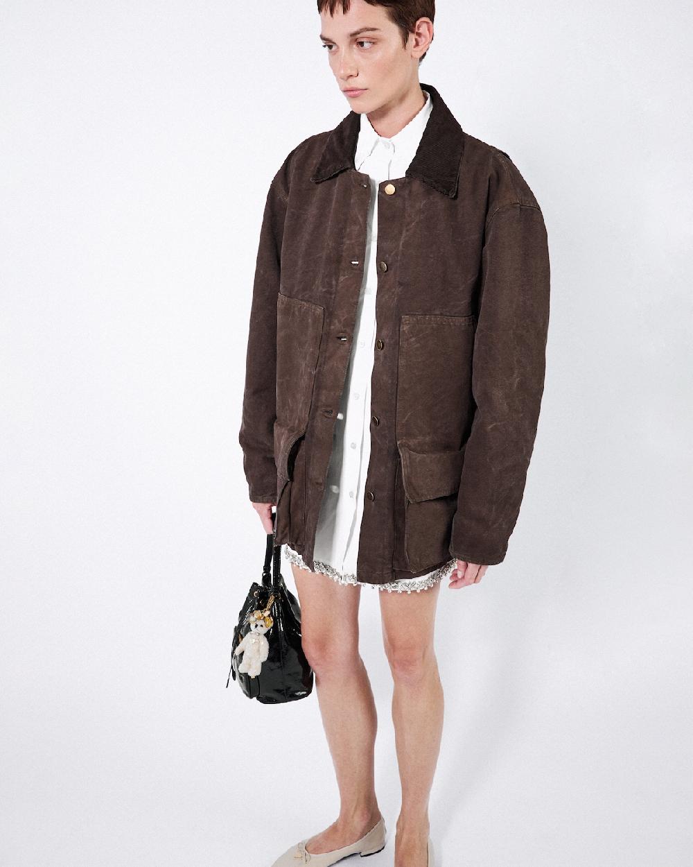 Prada Chaqueta De Lona