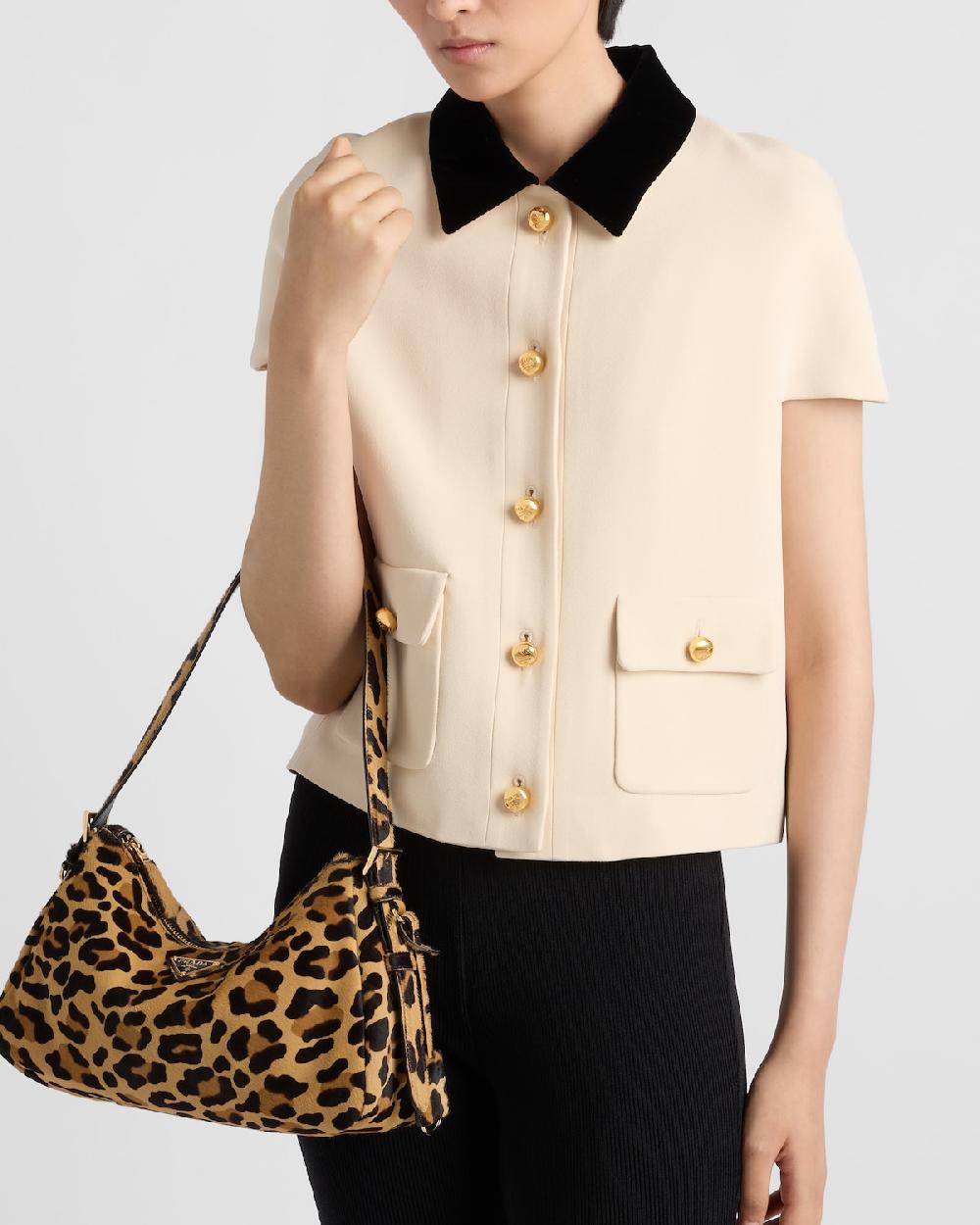 Prada Chaqueta De Manga Corta De Sablé Compacto