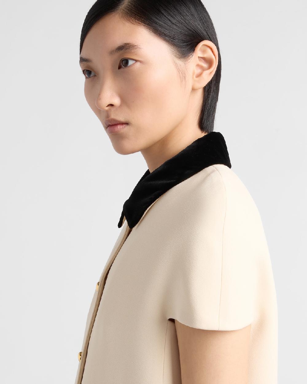 Prada Chaqueta De Manga Corta De Sablé Compacto