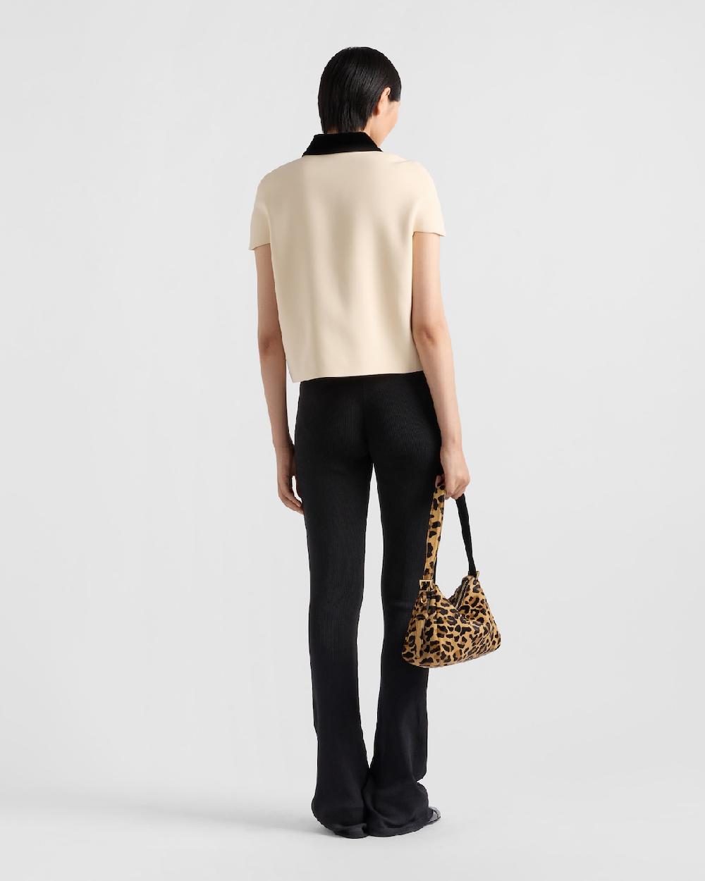 Prada Chaqueta De Manga Corta De Sablé Compacto