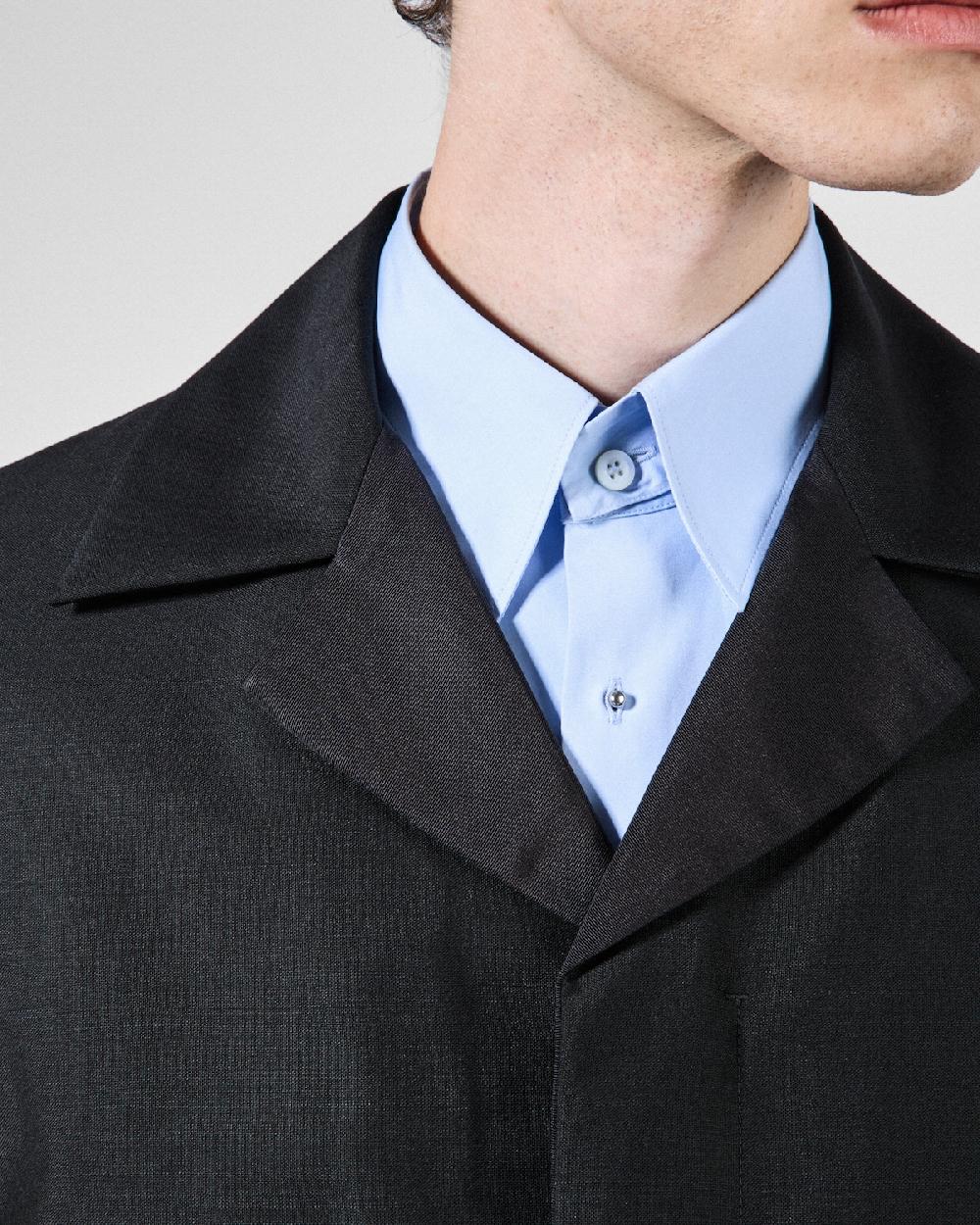 Prada Chaqueta De Mezcla De Lana