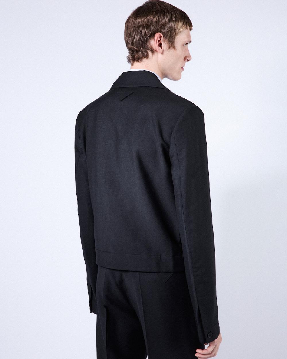 Prada Chaqueta De Mezcla De Lana