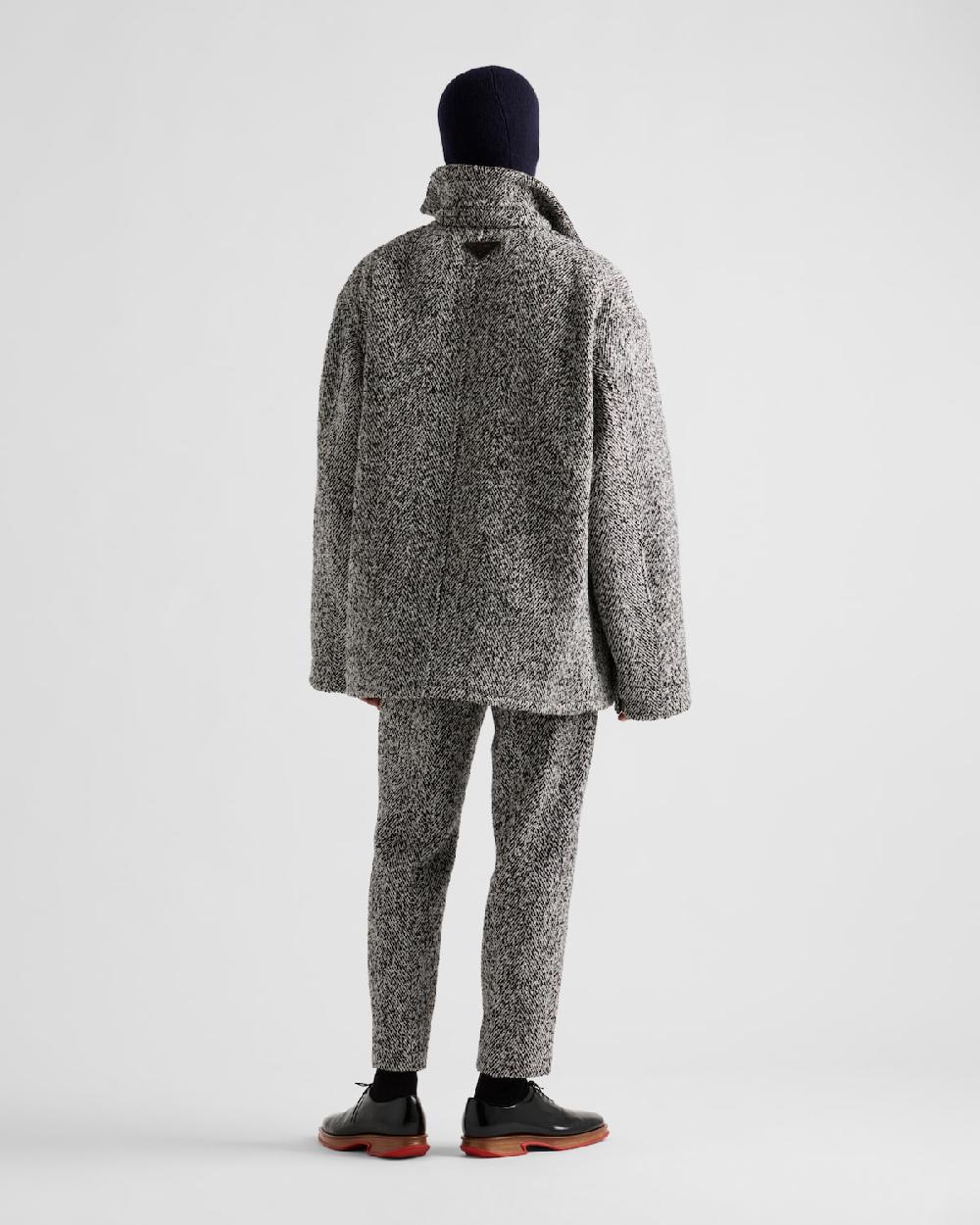 Prada Chaqueta De Mezcla De Lana