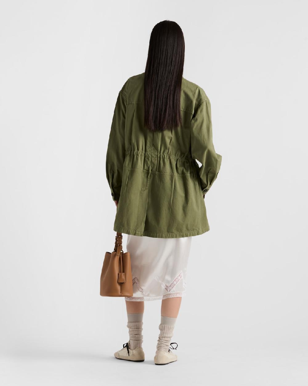 Prada Chaqueta De Panamá De Algodón Envejecido