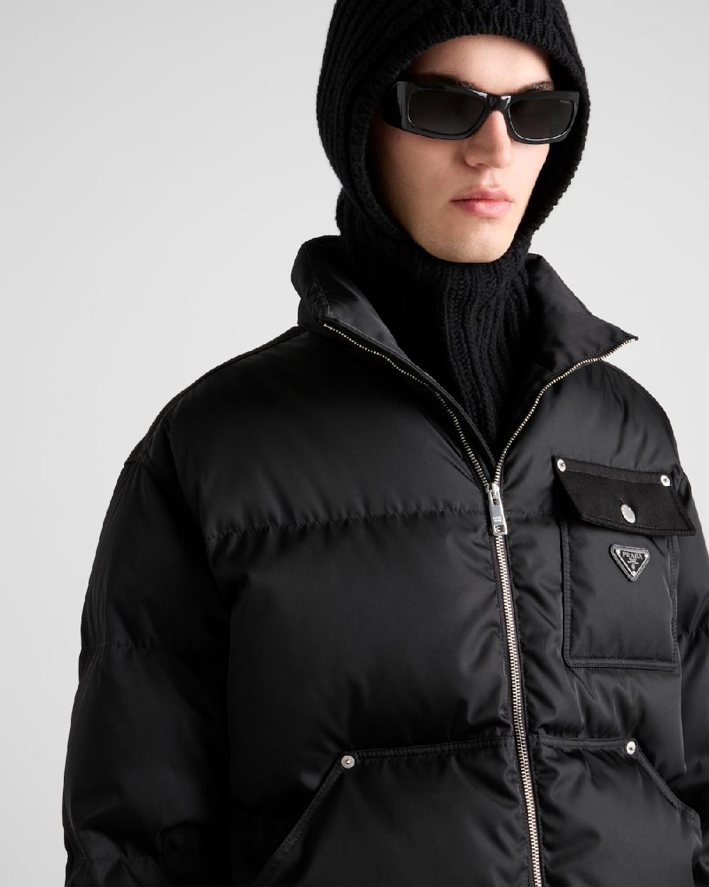 Prada Chaqueta De Plumón Corta De Re-Nylon