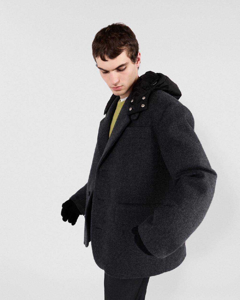 Prada Chaqueta De Plumón Y Lana