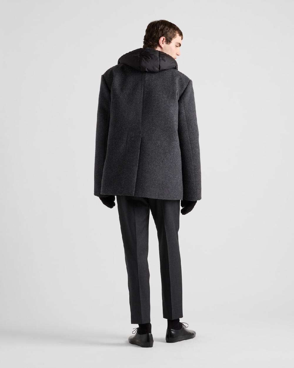 Prada Chaqueta De Plumón Y Lana