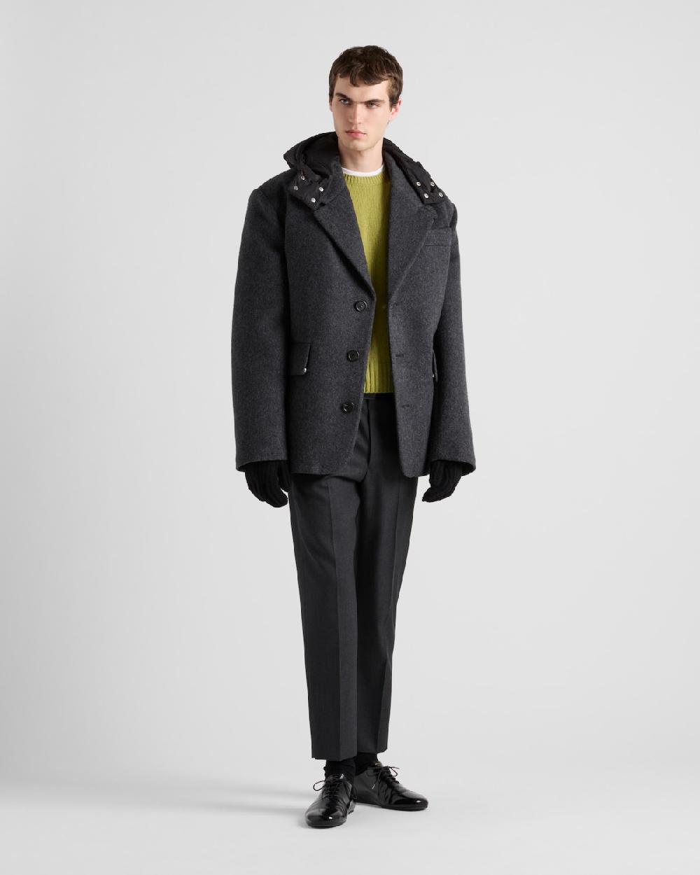 Prada Chaqueta de plumón y lana