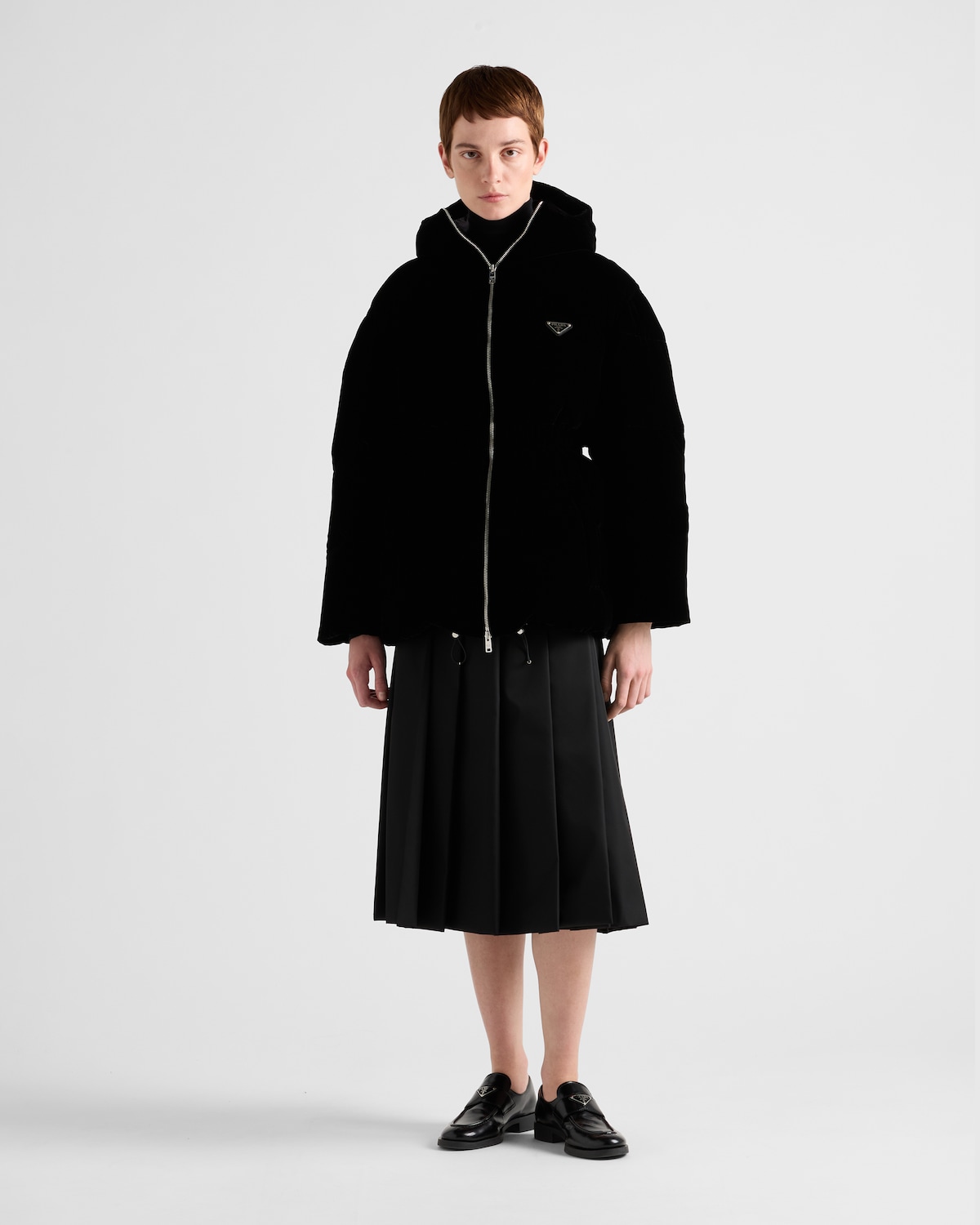 Prada Chaqueta de plumón y terciopelo