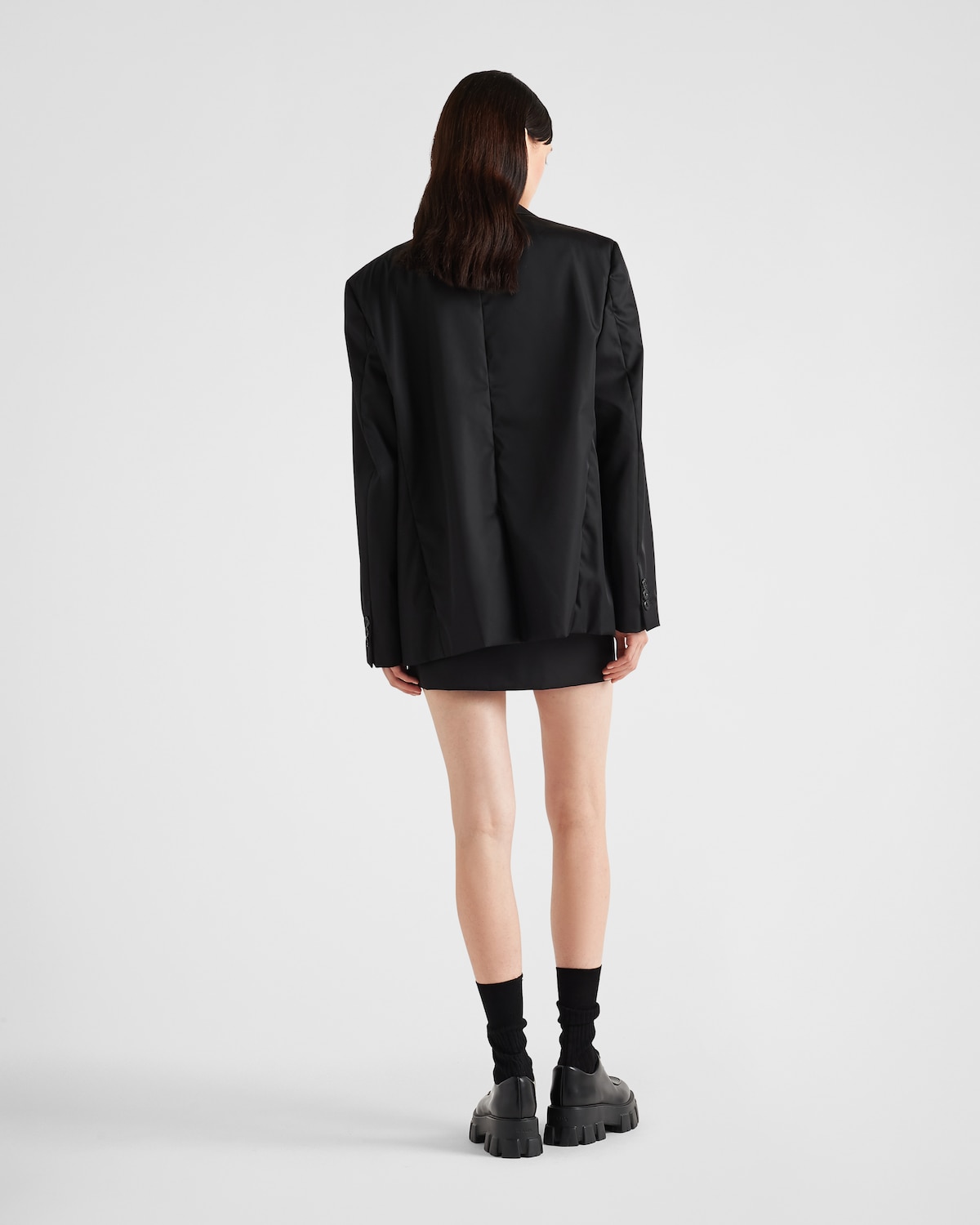 Prada Chaqueta De Re-Nylon De Botonadura Simple