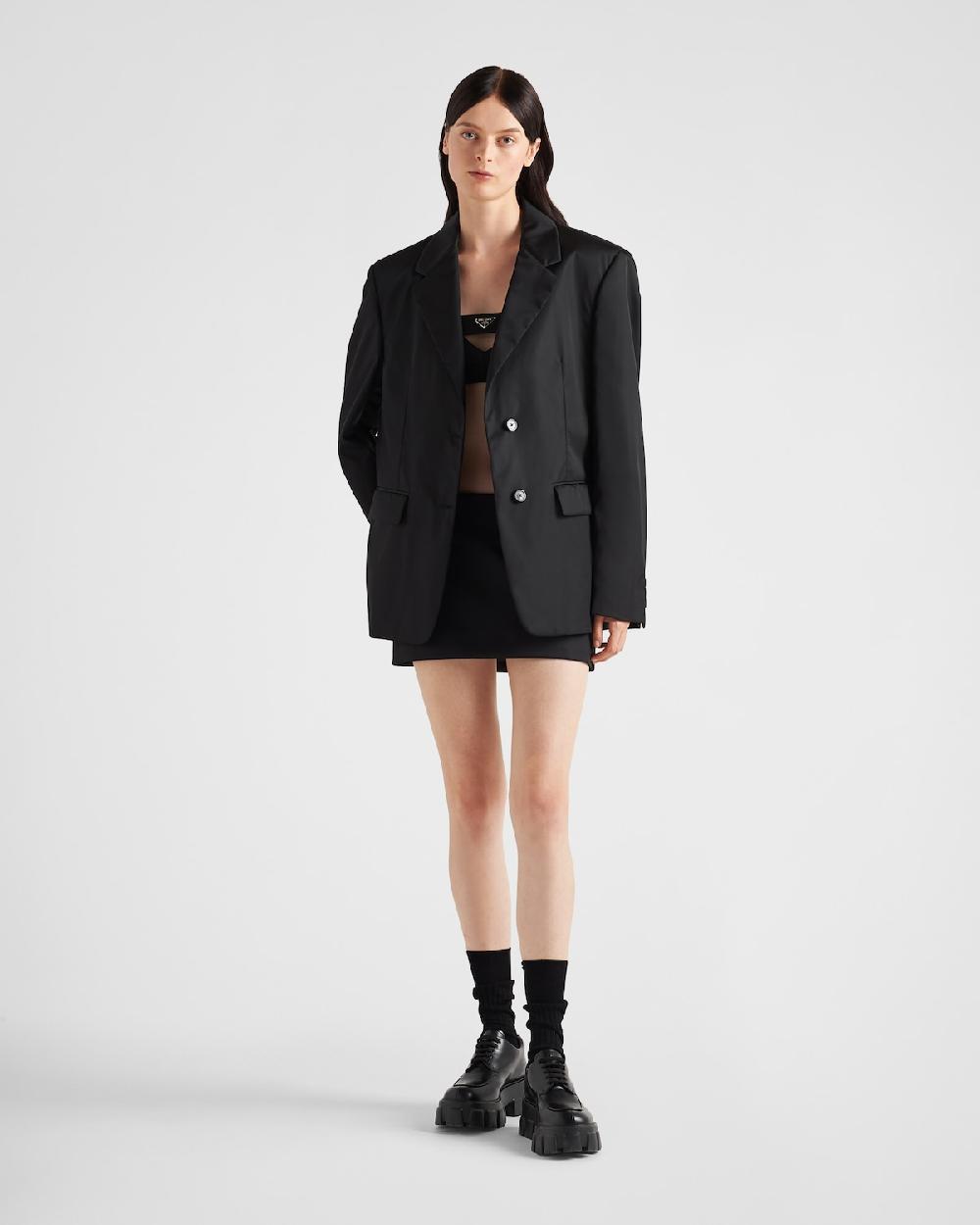 Prada Chaqueta de Re-Nylon de botonadura simple