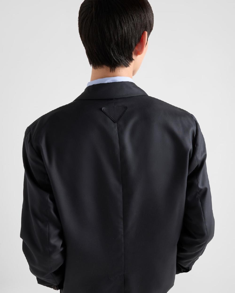 Prada Chaqueta De Seda De Botonadura Doble